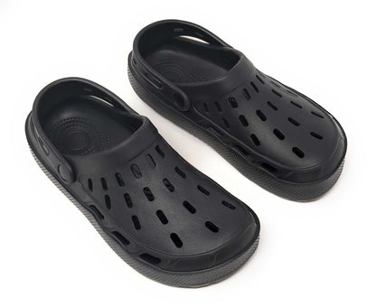 JEFFRICO Mens Slip-On Clogs with Heel Strap – Lightweight EVA Comfort Shoes for Garden, Beach And Everyday Wear