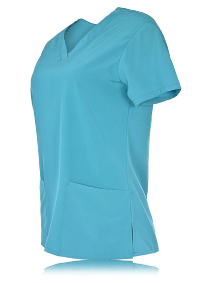 JEFFRICO Scrubs For Women Scrub Set V-Neck Scrub Top and Jogger Scrub Pants Lightweight 4 Way Stretch Soft 5 Pockets