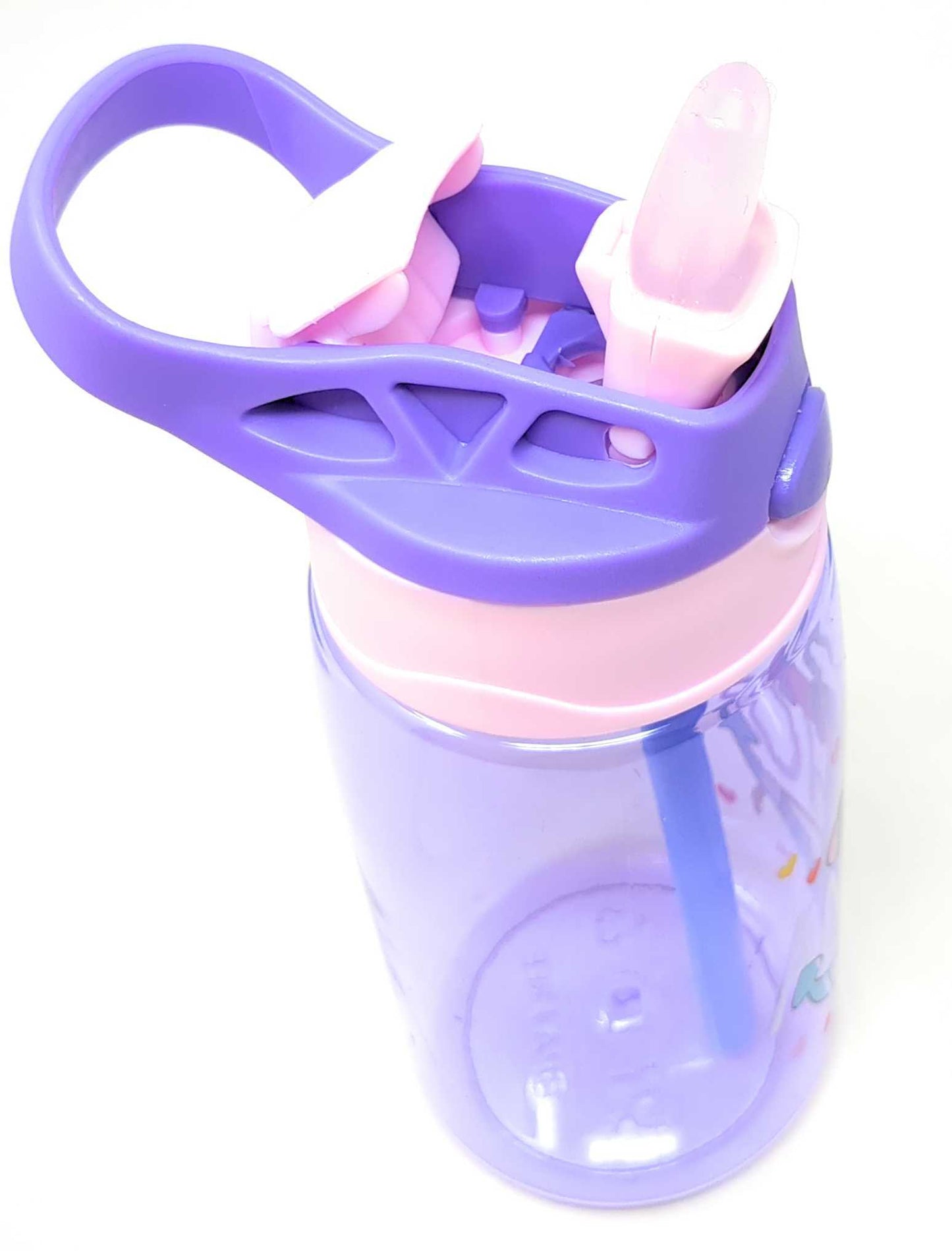 Kids Water Bottle 16 oz, BPA-Free Reusable Bottle with One-Click Flip Lid, Leak-Resistant