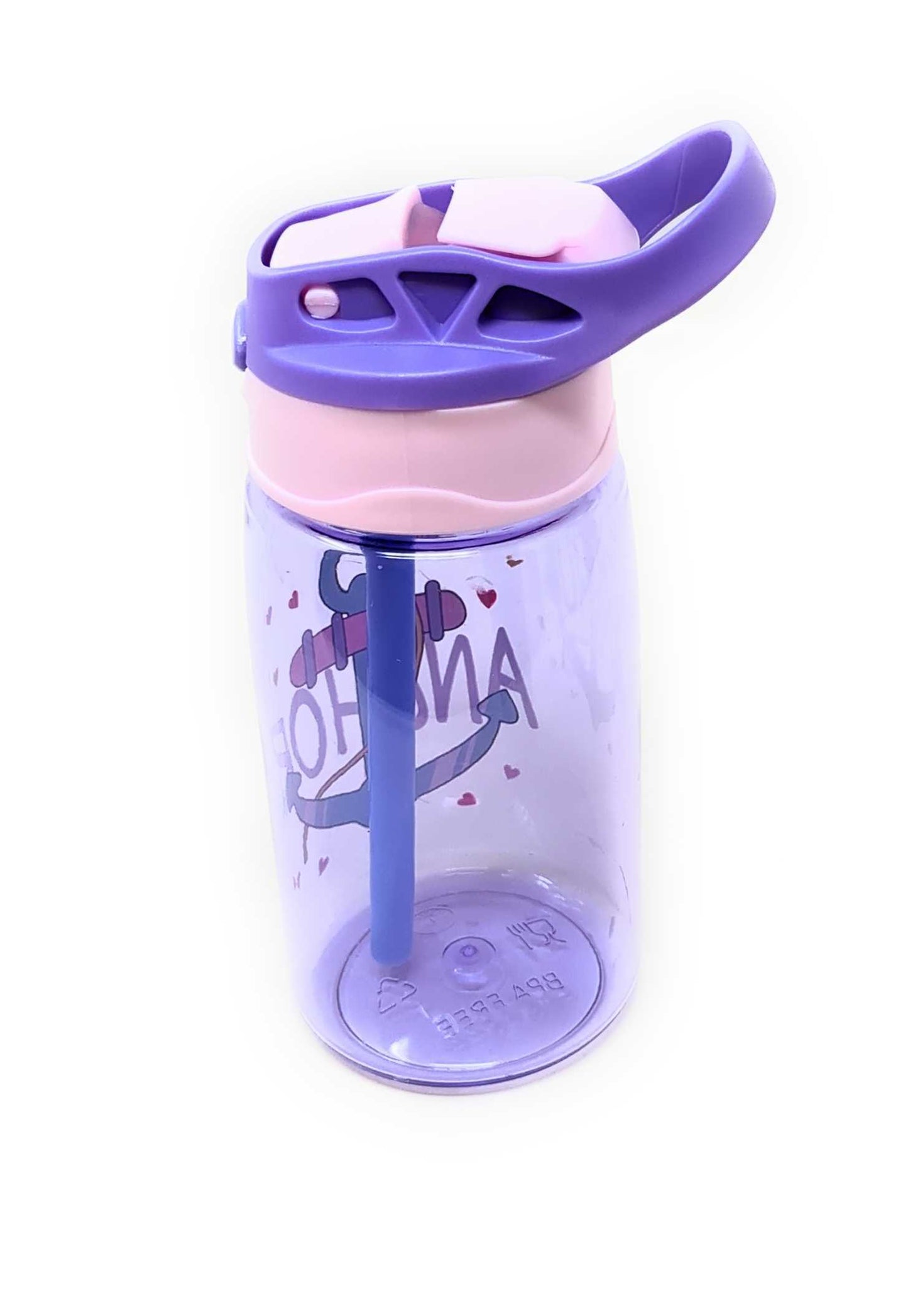 Kids Water Bottle 16 oz, BPA-Free Reusable Bottle with One-Click Flip Lid, Leak-Resistant