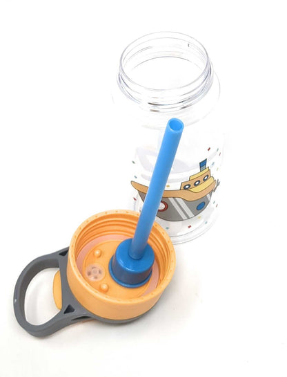 Kids Water Bottle 16 oz, BPA-Free Reusable Bottle with One-Click Flip Lid, Leak-Resistant