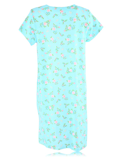 JEFFRICO Womens Short Sleeve Nightgowns Sleepwear Soft Pajama Dress Nightshirts