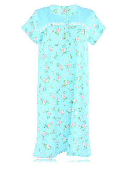 JEFFRICO Womens Short Sleeve Nightgowns Sleepwear Soft Pajama Dress Nightshirts