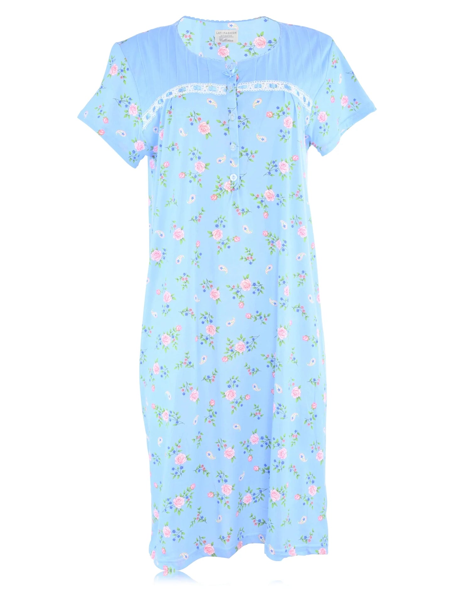 JEFFRICO Womens Short Sleeve Nightgowns Sleepwear Soft Pajama Dress Nightshirts