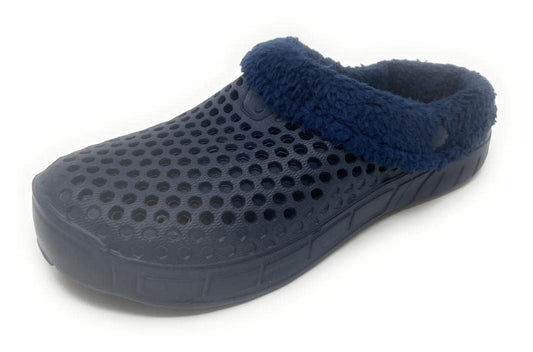 JEFFRICO Breathable Clogs for Men- Lightweight Slip-On Faux Fur Garden Clogs