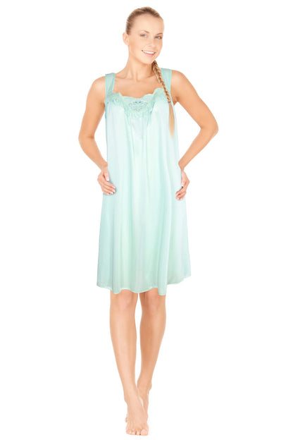 JEFFRICO Womens Sleeveless Nightgowns Sleepwear Soft Pajama Dress Nightshirts