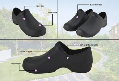 JEFFRICO Womens Clogs Breathable Lightweight Slip On Clogs Comfort Garden Shoes