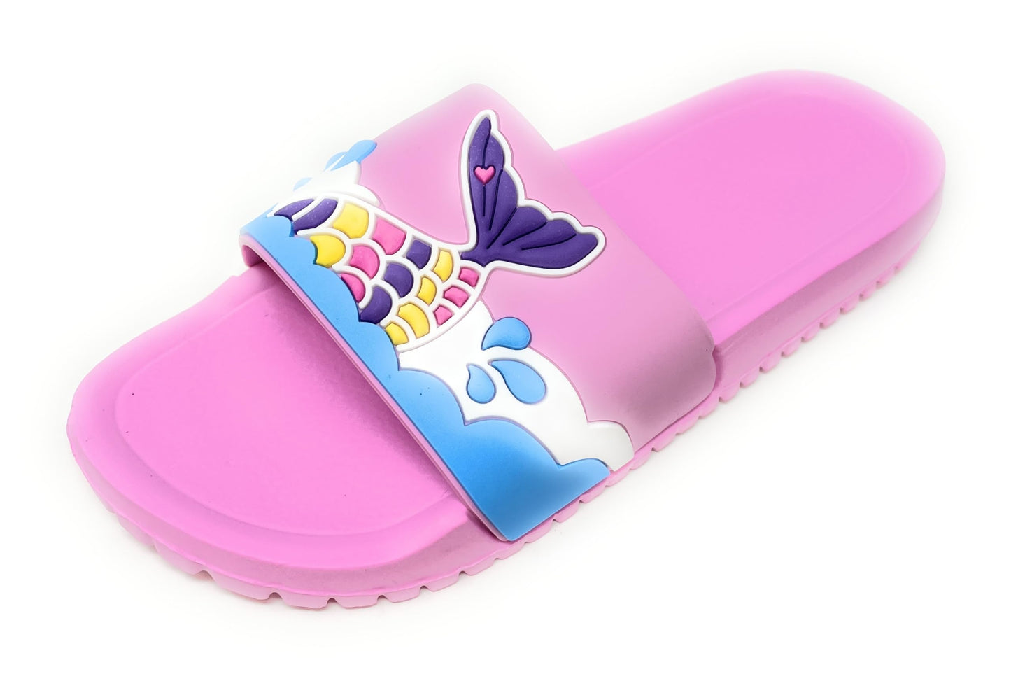 JEFFRICO Girls Comfort Sandals Kids Slip On Lightweight EVA Water Shower Pool Beach Sandals Slides