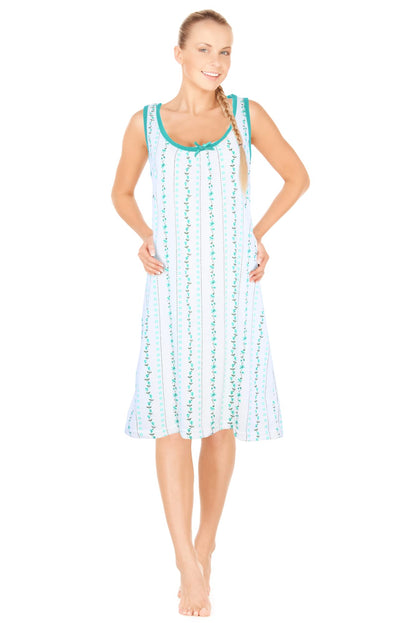JEFFRICO Womens Sleeveless Nightgowns Sleepwear Soft Pajama Dress Nightshirts