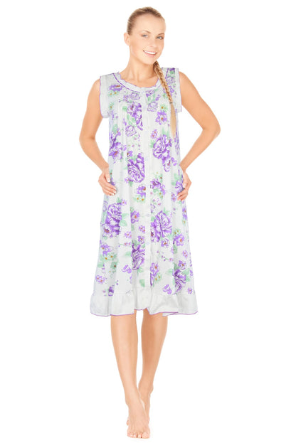 JEFFRICO Womens Sleeveless Nightgowns Sleepwear Soft Pajama Dress Nightshirts