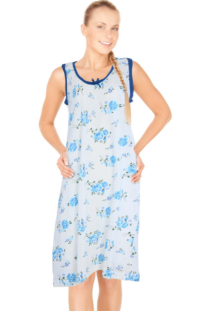 JEFFRICO Womens Sleeveless Nightgowns Sleepwear Soft Pajama Dress Nightshirts