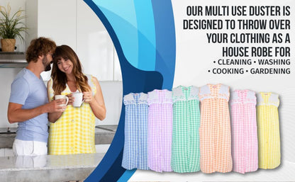 JEFFRICO House Dresses for Women with Pockets - Lightweight Breathable Sleeveless Muumuu & Nightgowns - Snap Front Housecoat and Dusters