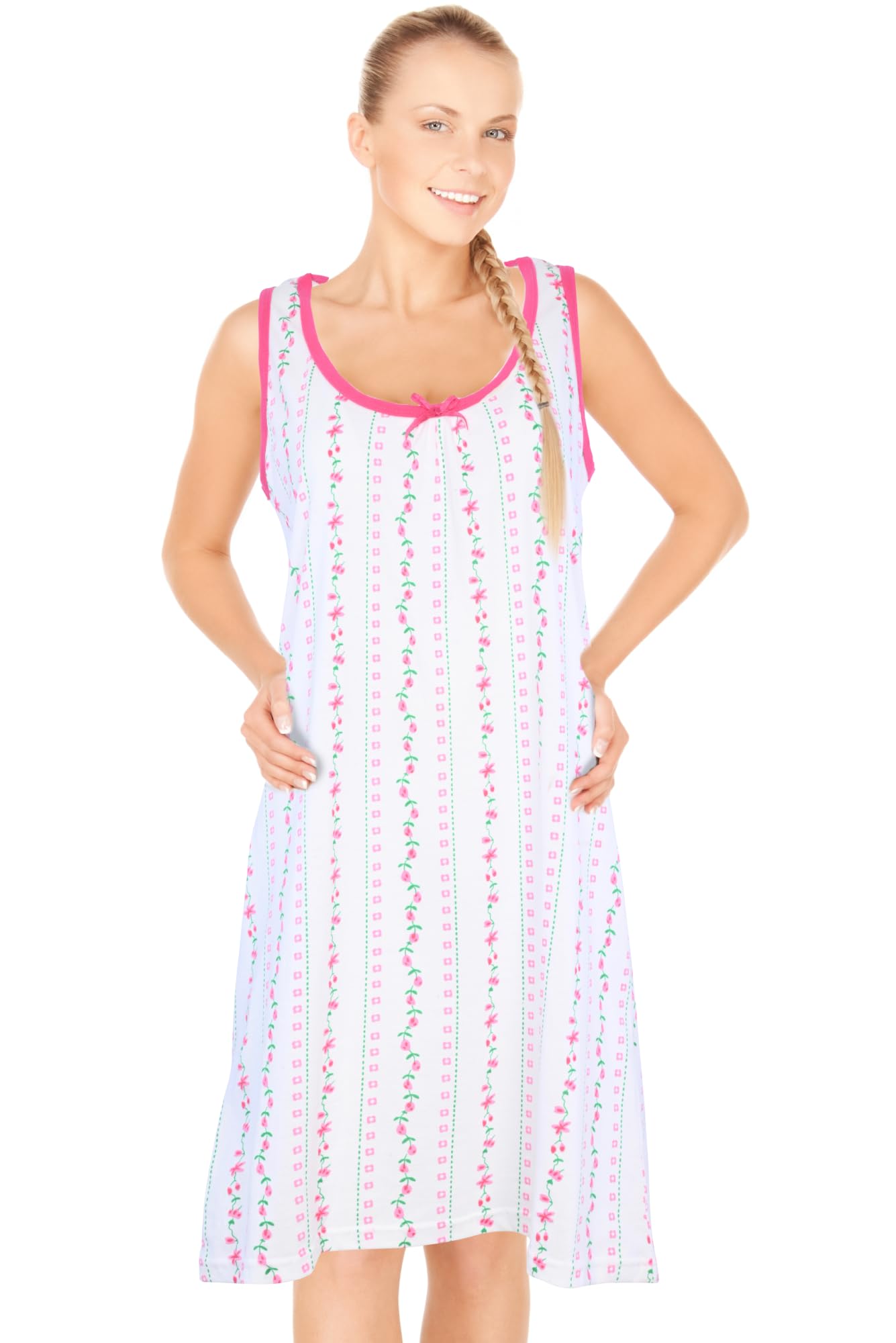 JEFFRICO Womens Sleeveless Nightgowns Sleepwear Soft Pajama Dress Nightshirts