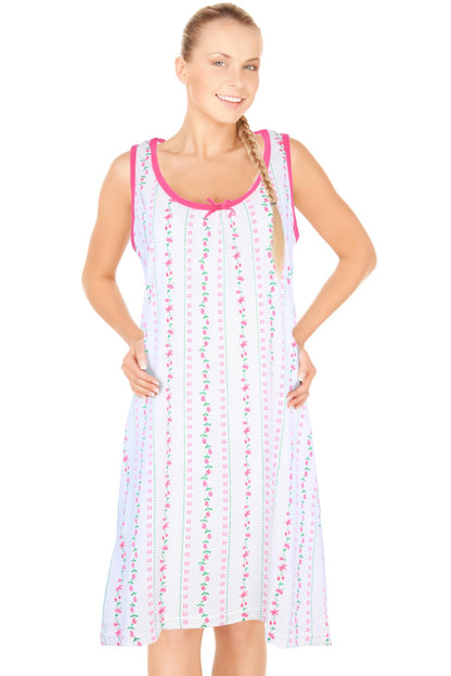 JEFFRICO Womens Sleeveless Nightgowns Sleepwear Soft Pajama Dress Nightshirts