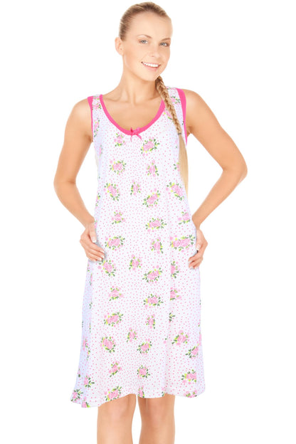 JEFFRICO Womens Sleeveless Nightgowns Sleepwear Soft Pajama Dress Nightshirts
