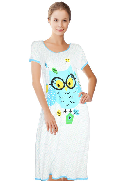 JEFFRICO Womens Nightgowns Sleepwear Soft Pajama Dress Nightshirts