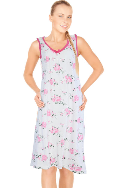 JEFFRICO Womens Sleeveless Nightgowns Sleepwear Soft Pajama Dress Nightshirts
