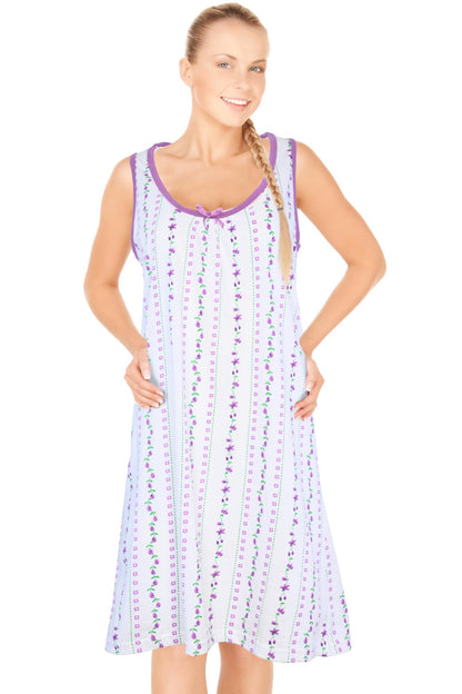 JEFFRICO Womens Sleeveless Nightgowns Sleepwear Soft Pajama Dress Nightshirts