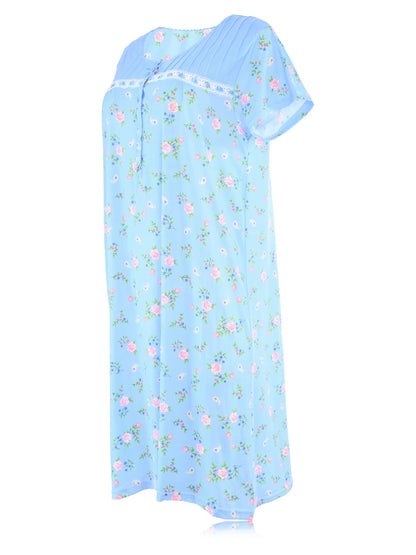 JEFFRICO Womens Short Sleeve Nightgowns Sleepwear Soft Pajama Dress Nightshirts