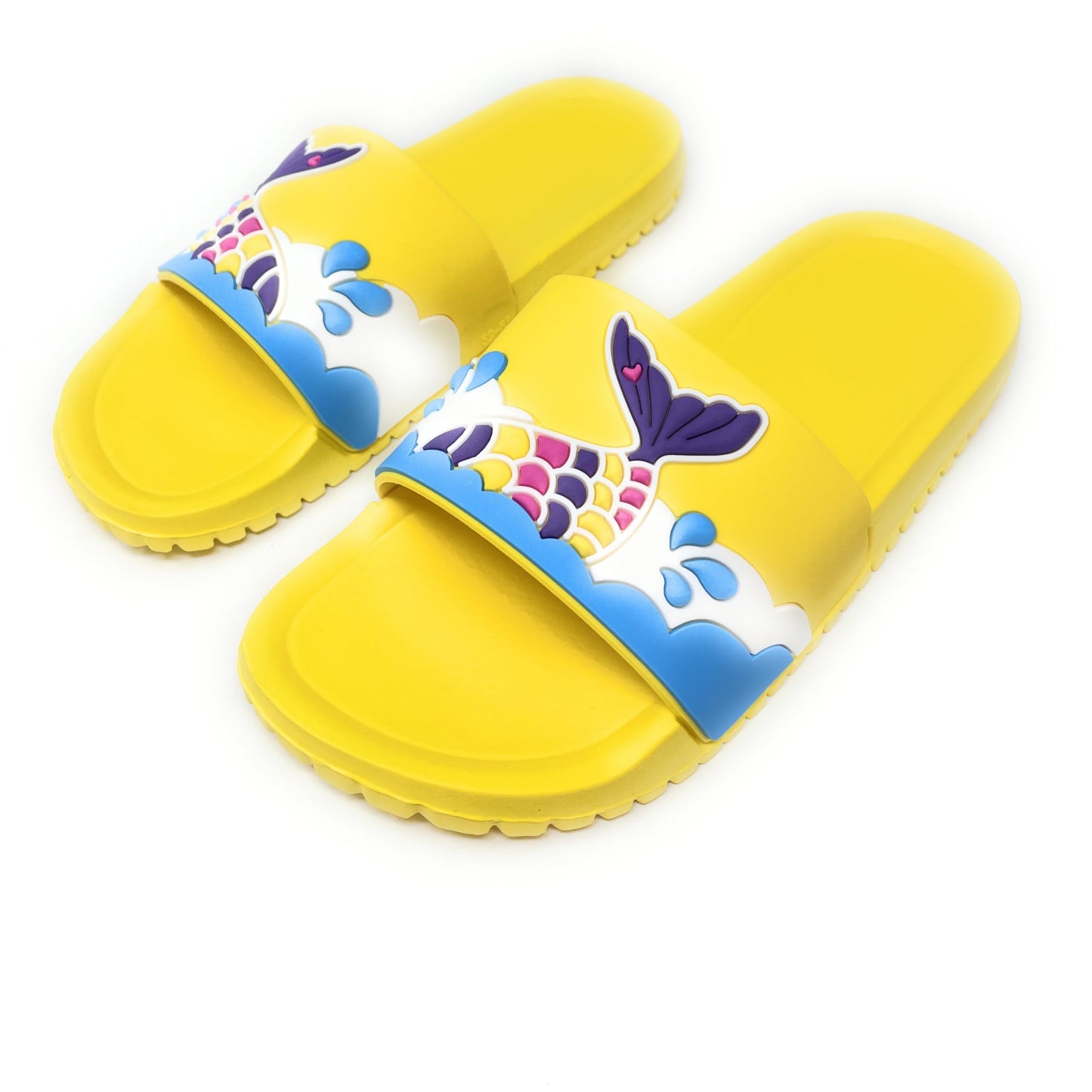 JEFFRICO Girls Comfort Sandals Kids Slip On Lightweight EVA Water Shower Pool Beach Sandals Slides