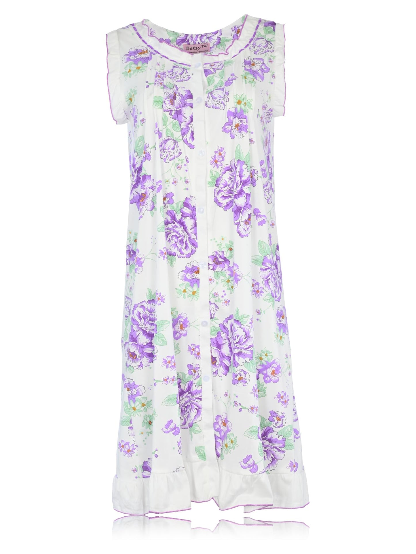 JEFFRICO Womens Sleeveless Nightgowns Sleepwear Soft Pajama Dress Nightshirts