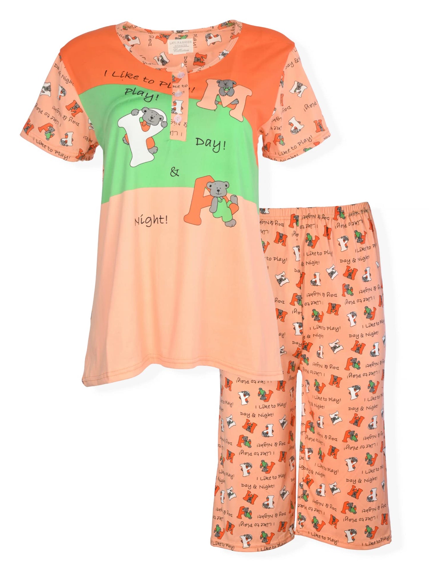 JEFFRICO Womens Pajamas For Women Capri Set Sleepwear Soft Pajamas