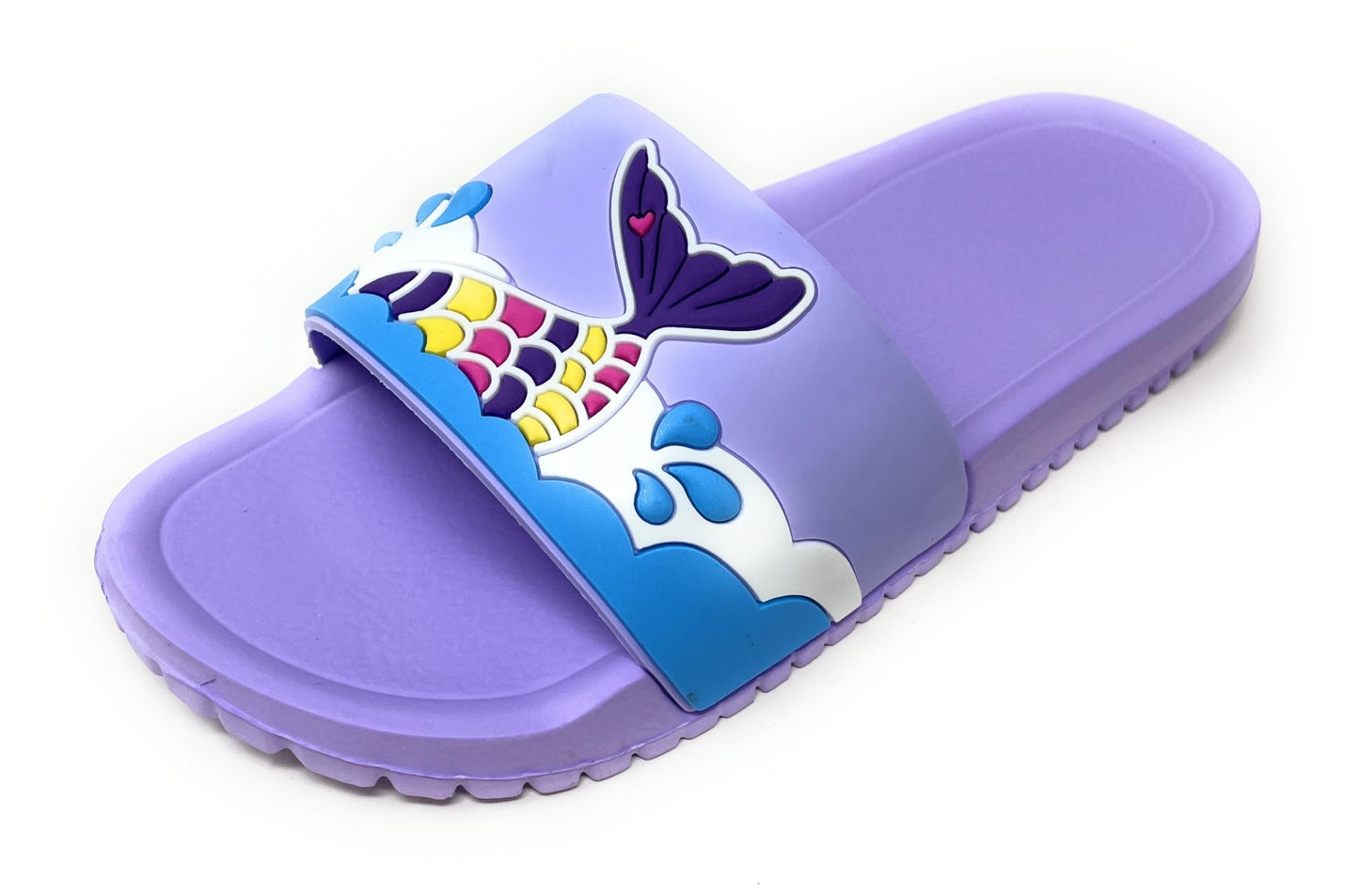 JEFFRICO Girls Comfort Sandals Kids Slip On Lightweight EVA Water Shower Pool Beach Sandals Slides