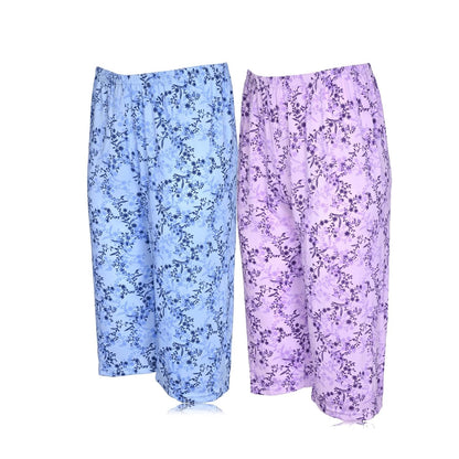 JEFFRICO Pajamas For Women 2 Pack Capri Set Sleepwear Soft Pajamas Short Sleeve Pajamas Sleepshirt With Capri Pants