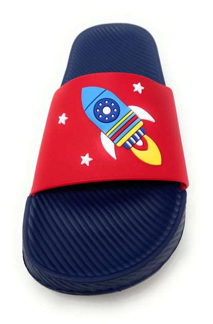 JEFFRICO Boys Comfort Sandals Kids Slip On Lightweight EVA Water Shower Pool Beach Sandals Slides