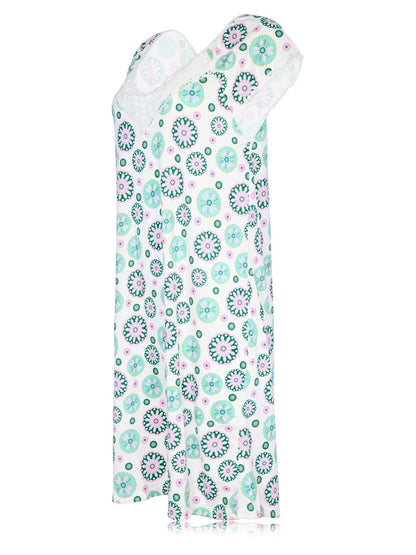 JEFFRICO Womens 2 Pack Nightgowns Short Sleeve Sleepwear Soft Pajama Dress Nightshirts