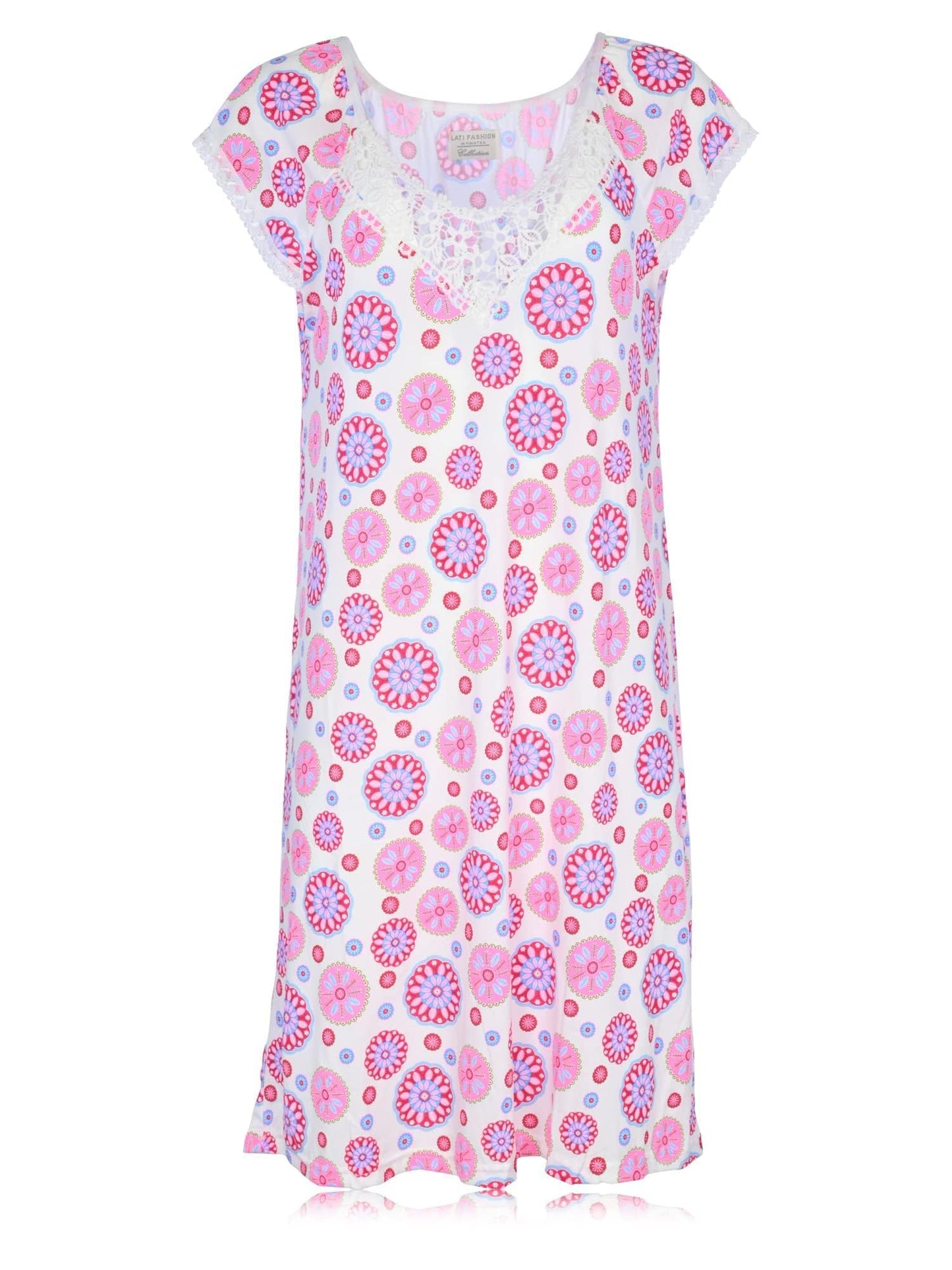 JEFFRICO Womens 2 Pack Nightgowns Short Sleeve Sleepwear Soft Pajama Dress Nightshirts