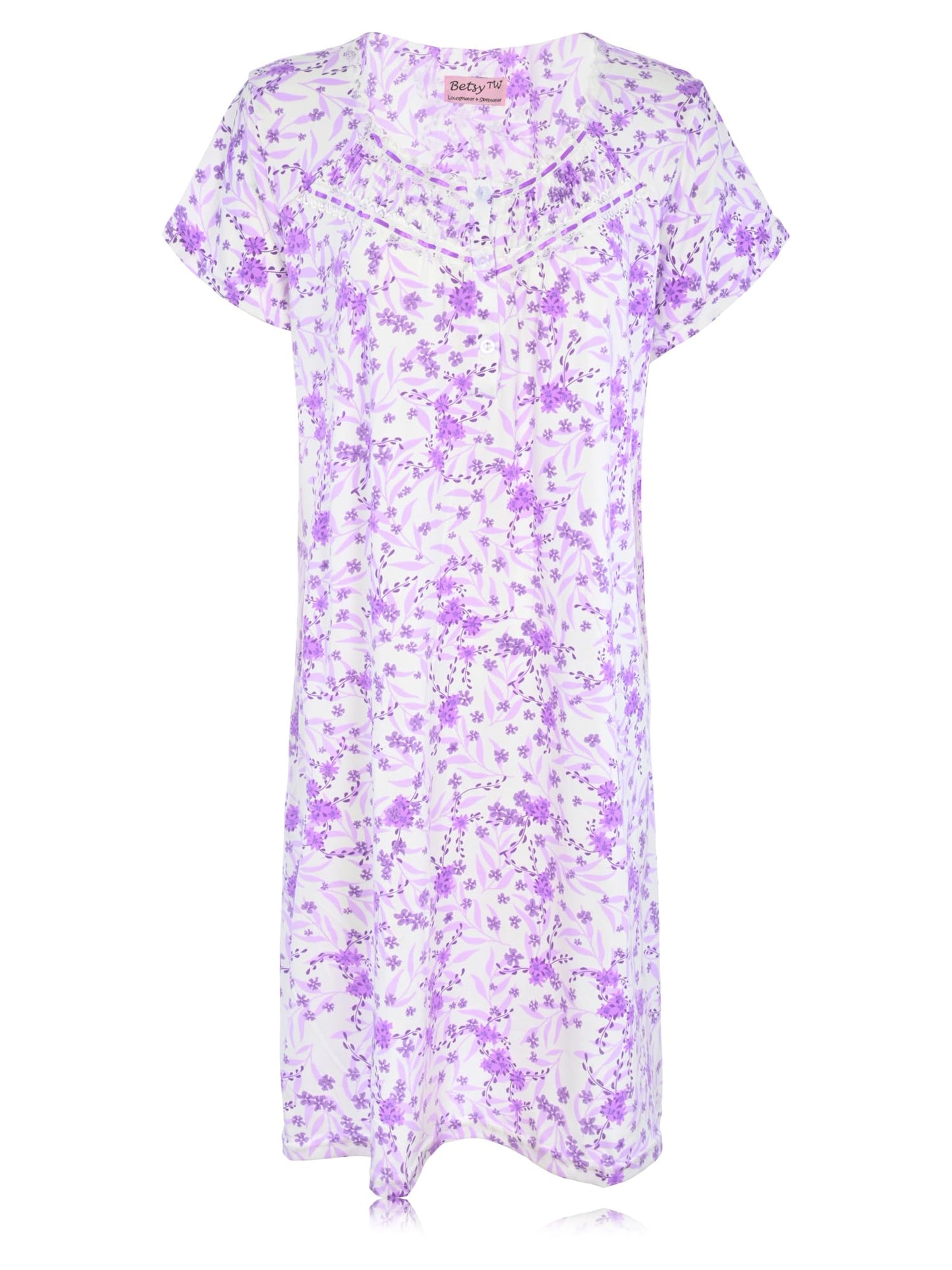 JEFFRICO Womens Nightgowns Sleepwear Soft Pajama Dress Nightshirts