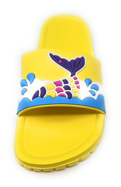 JEFFRICO Girls Comfort Sandals Kids Slip On Lightweight EVA Water Shower Pool Beach Sandals Slides