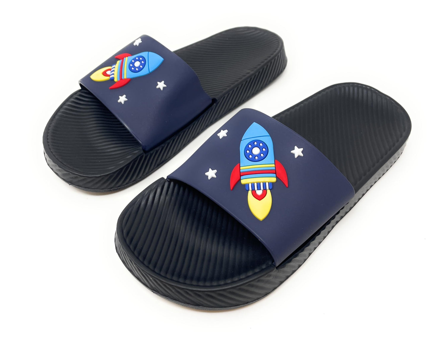 JEFFRICO Boys Comfort Sandals Kids Slip On Lightweight EVA Water Shower Pool Beach Sandals Slides