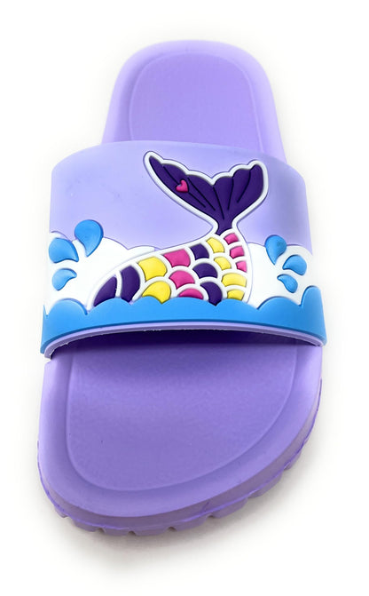 JEFFRICO Girls Comfort Sandals Kids Slip On Lightweight EVA Water Shower Pool Beach Sandals Slides