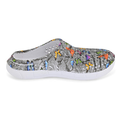 JEFFRICO Womens Clogs Breathable Lightweight Slip On Clogs Comfort Garden Shoes