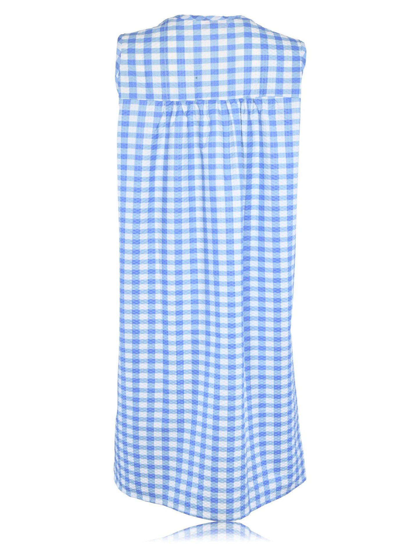 JEFFRICO House Dresses for Women with Pockets - Lightweight Breathable Sleeveless Muumuu & Nightgowns - Snap Front Housecoat and Dusters for Women