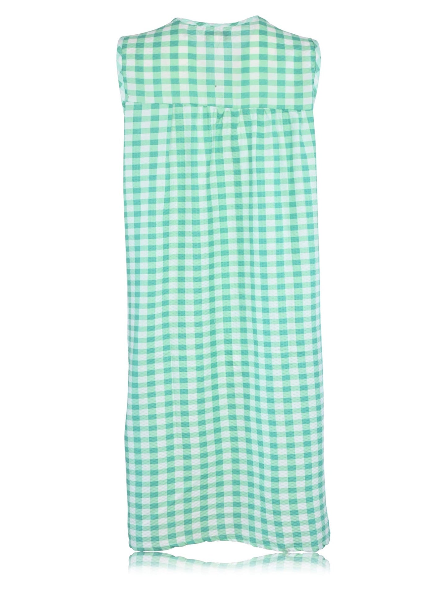 JEFFRICO House Dresses for Women with Pockets - Lightweight Breathable Sleeveless Muumuu & Nightgowns - Snap Front Housecoat and Dusters for Women