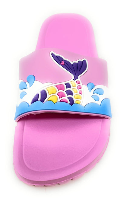 JEFFRICO Girls Comfort Sandals Kids Slip On Lightweight EVA Water Shower Pool Beach Sandals Slides