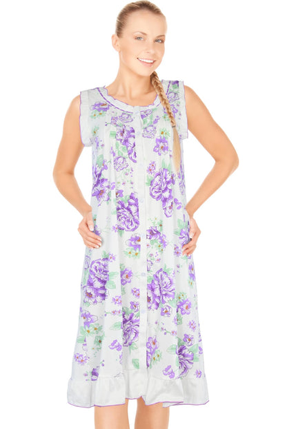 JEFFRICO Womens Sleeveless Nightgowns Sleepwear Soft Pajama Dress Nightshirts