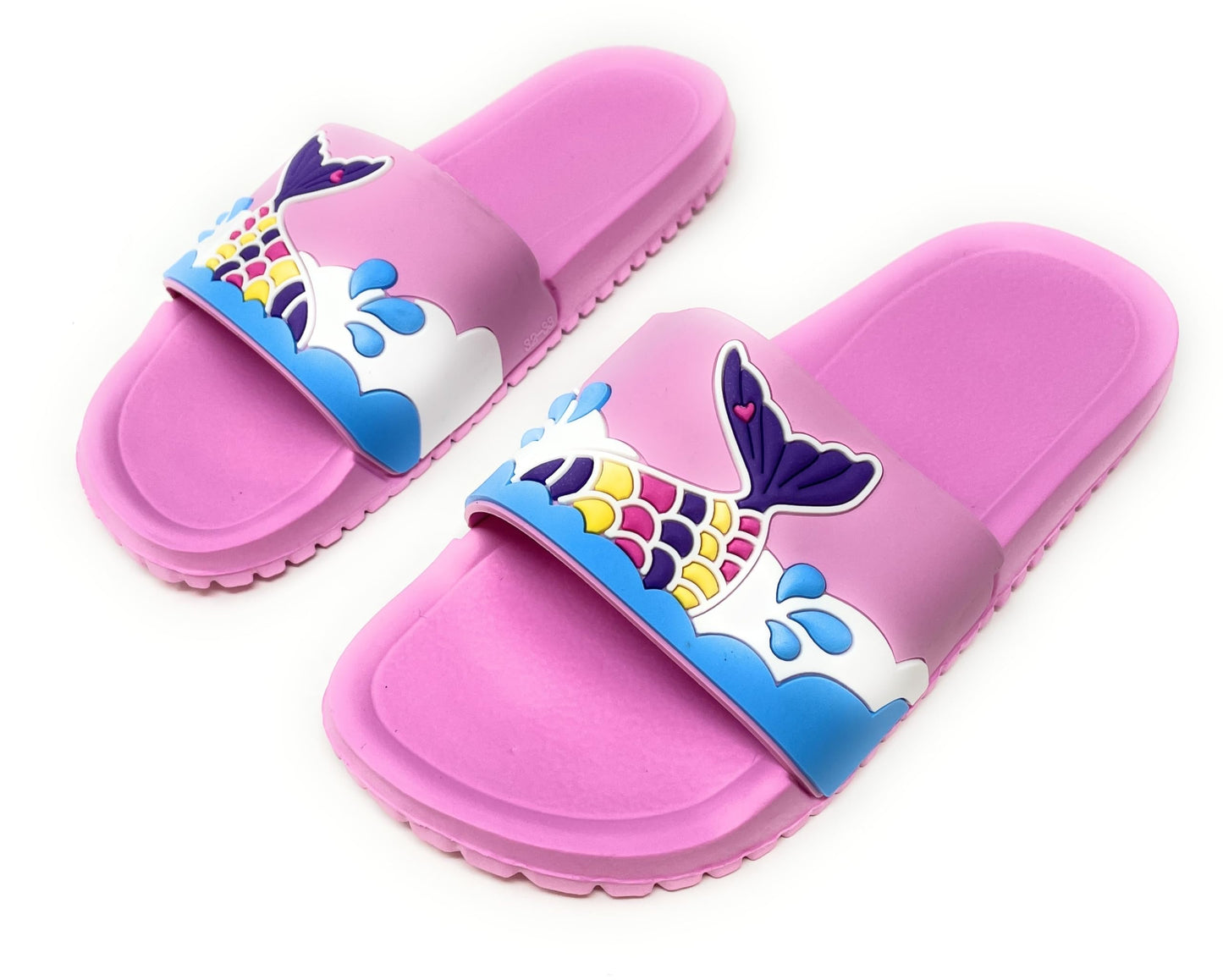 JEFFRICO Girls Comfort Sandals Kids Slip On Lightweight EVA Water Shower Pool Beach Sandals Slides