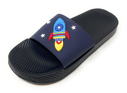 JEFFRICO Boys Comfort Sandals Kids Slip On Lightweight EVA Water Shower Pool Beach Sandals Slides
