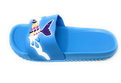 JEFFRICO Girls Comfort Sandals Kids Slip On Lightweight EVA Water Shower Pool Beach Sandals Slides