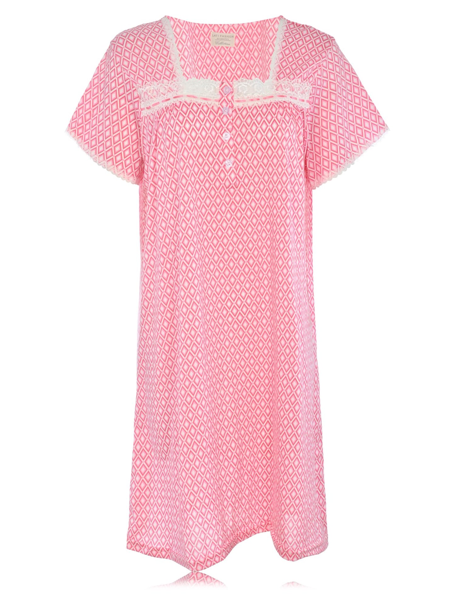 JEFFRICO Womens Nightgowns Short Sleeve Sleepwear Soft Pajama Dress Nightshirts