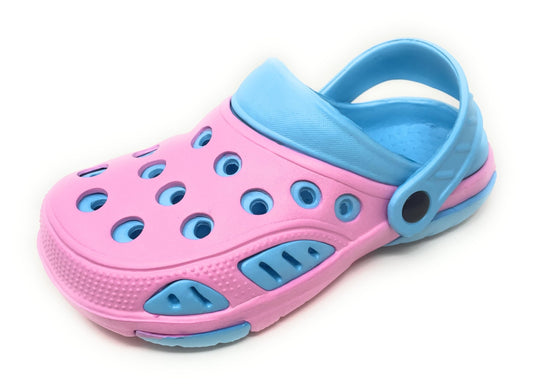 JEFFRICO Breathable Clogs for Kids Girls Garden Shoes Swim Beach Comfort Clog