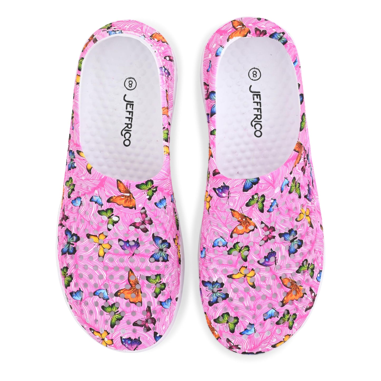 JEFFRICO Womens Clogs Breathable Lightweight Slip On Clogs Comfort Garden Shoes