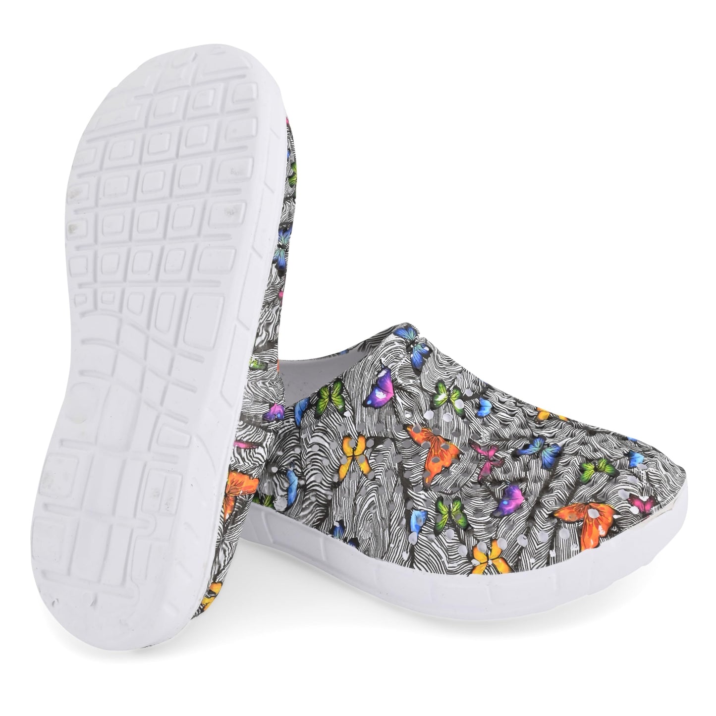 JEFFRICO Womens Clogs Breathable Lightweight Slip On Clogs Comfort Garden Shoes