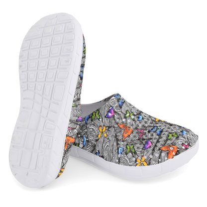 JEFFRICO Womens Clogs Breathable Lightweight Slip On Clogs Comfort Garden Shoes