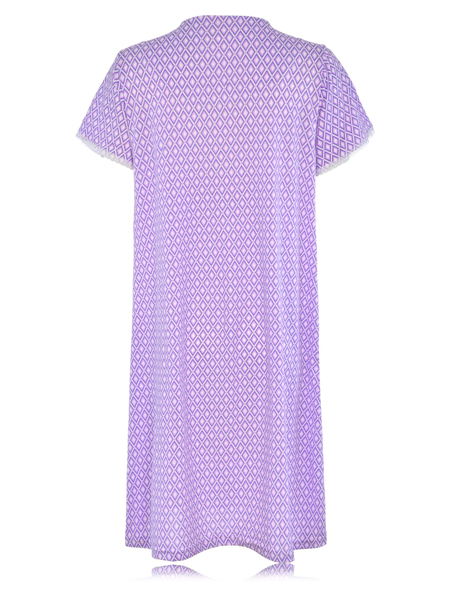 JEFFRICO Womens Nightgowns Short Sleeve Sleepwear Soft Pajama Dress Nightshirts