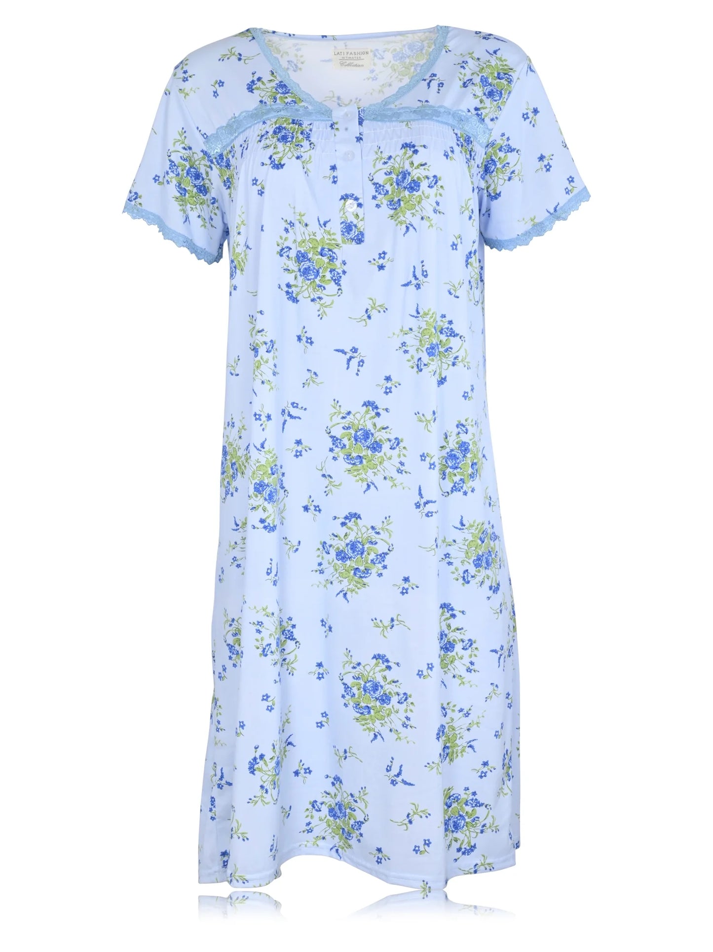 JEFFRICO Womens Nightgowns Short Sleeve Sleepwear Soft Pajama Dress Nightshirts